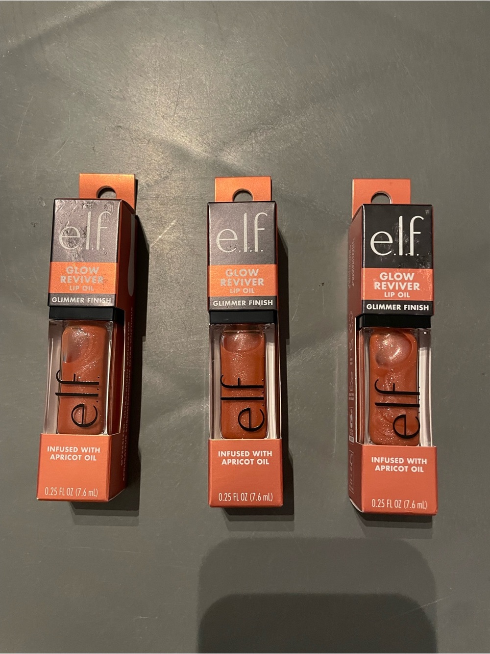 3 E.L.F. Glow Reviver Lip Oli Glimmer Super Neutral .25 Fl Oz New